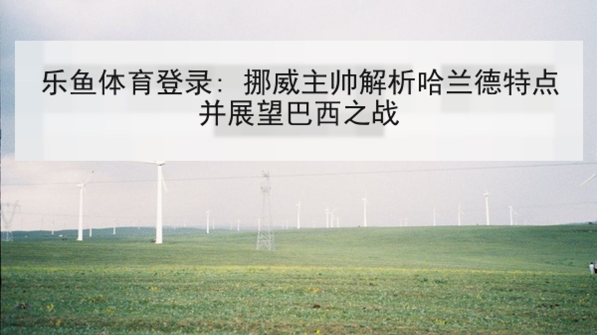 乐鱼体育登录: 挪威主帅解析哈兰德特点并展望巴西之战